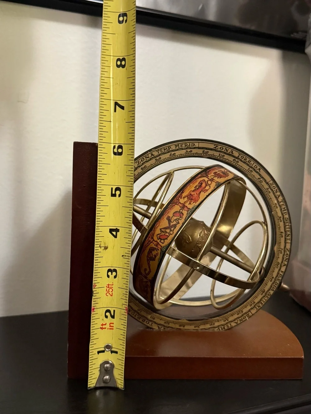 Vintage 1990 Zodiac Spinning Single Engraved Bookend